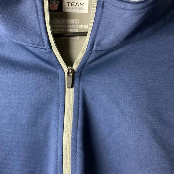 NFL TEAM MENS SIZE 3XL NEW ENGLAND PATRIOTS 3/4 ZIP LONG SLEEVE PULLOVER SHIRT - Picture 3 of 13